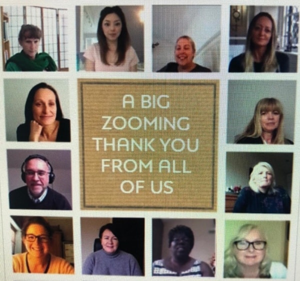Thank you for a great training course via Zoom.